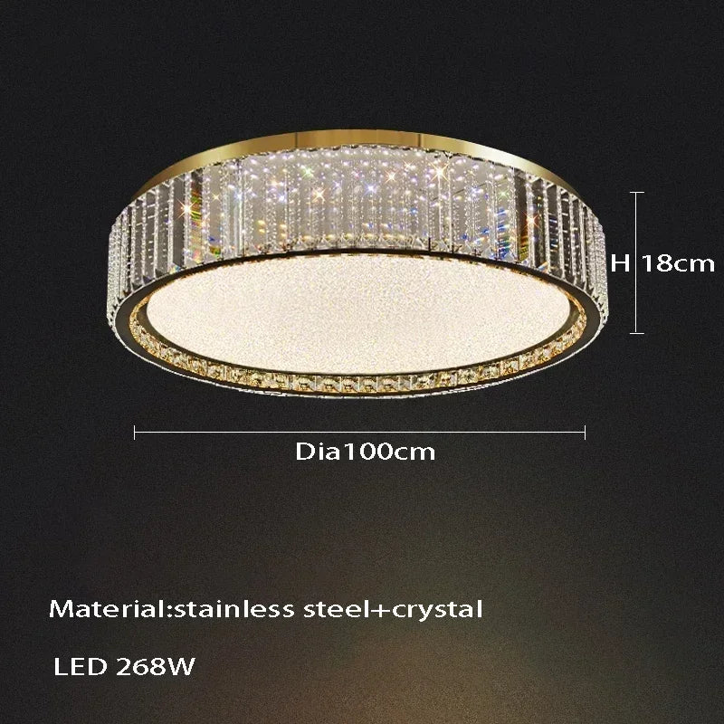 Light Luxury Crystal Ceiling Lamp Villa Bedroom Ceiling Light Babysbreath  for Living Room Dining Room Kitchen Home Decoration