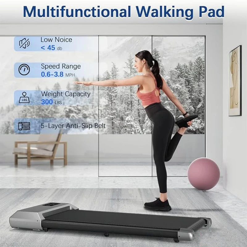 Home 2.5HP Treadmill With Bluetooth 300lbs Capacity 2in1 Walking Running