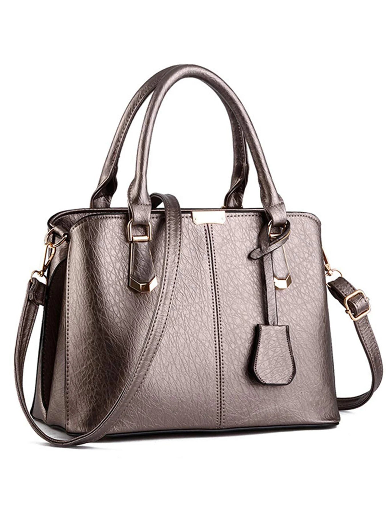 Women's PU Leather Handbag Satchel Shoulder Bag With Adjustable Handle