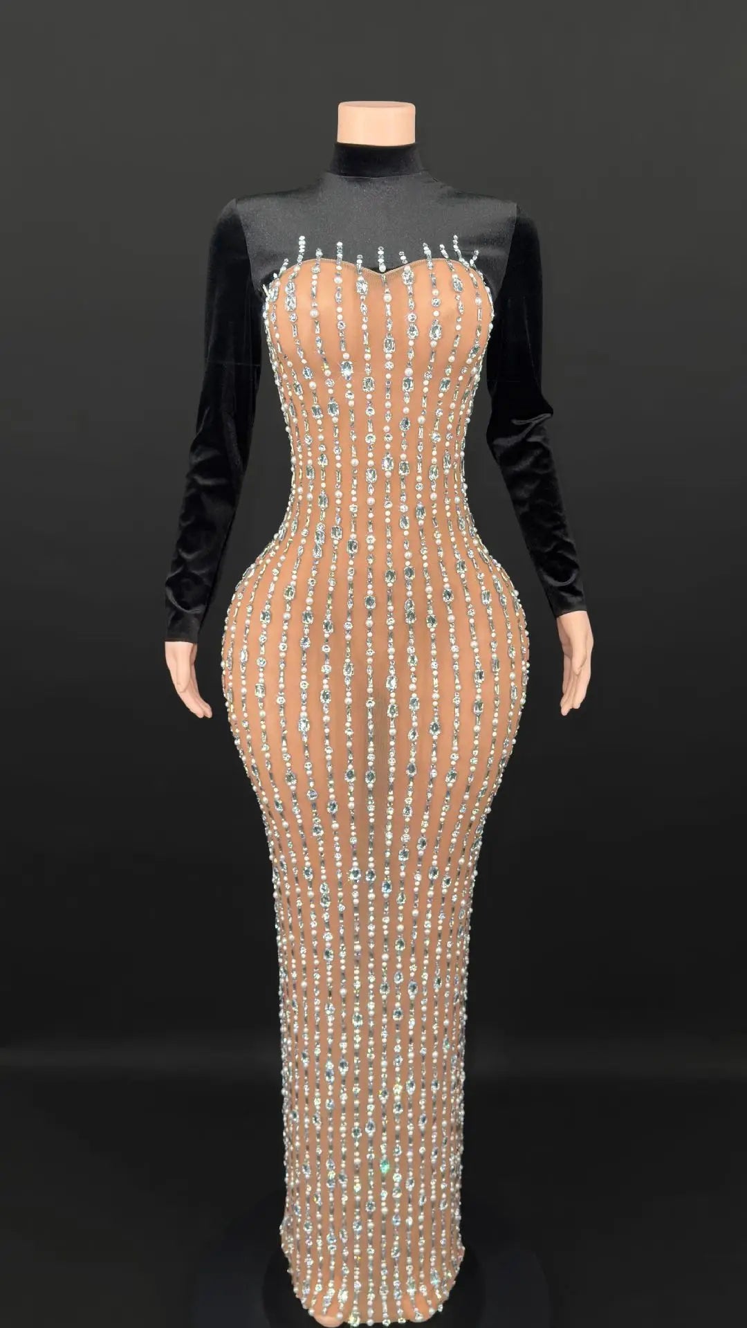 2026 Summer High-Neck Fitted Slim Long Dress Women
