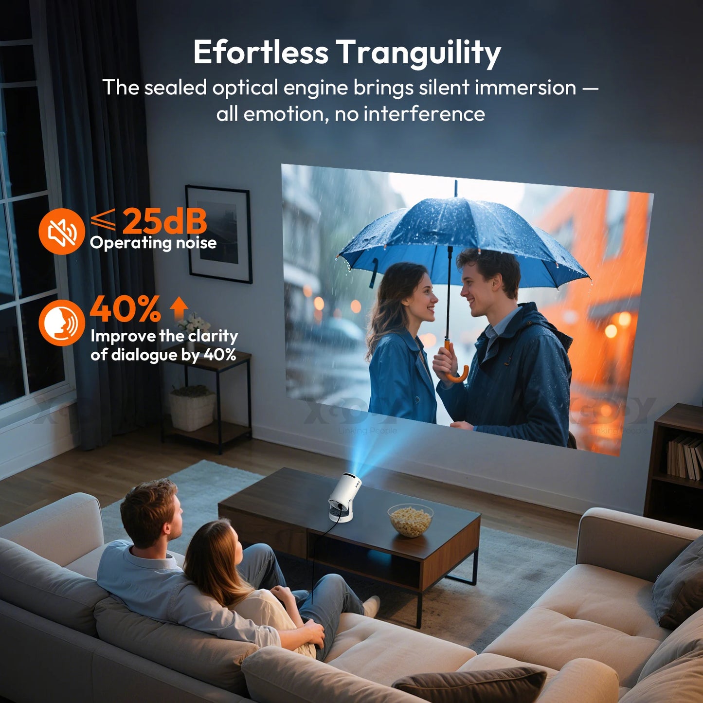 XGODY 4K LED Projector 12000 Lumen WiFi Bluetooth Home Theater