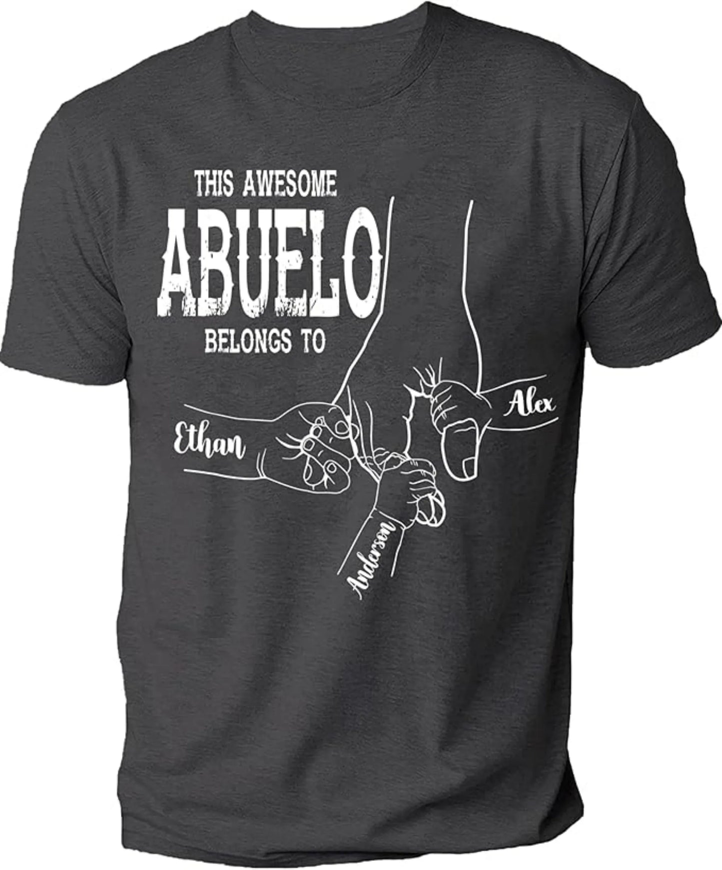 Best Grandpa Dad Ever Shirt Custom Fist Bump Kid Name