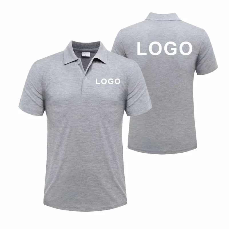 Custom Logo Breathable Polo Shirt With Embroidery For Work Uniform