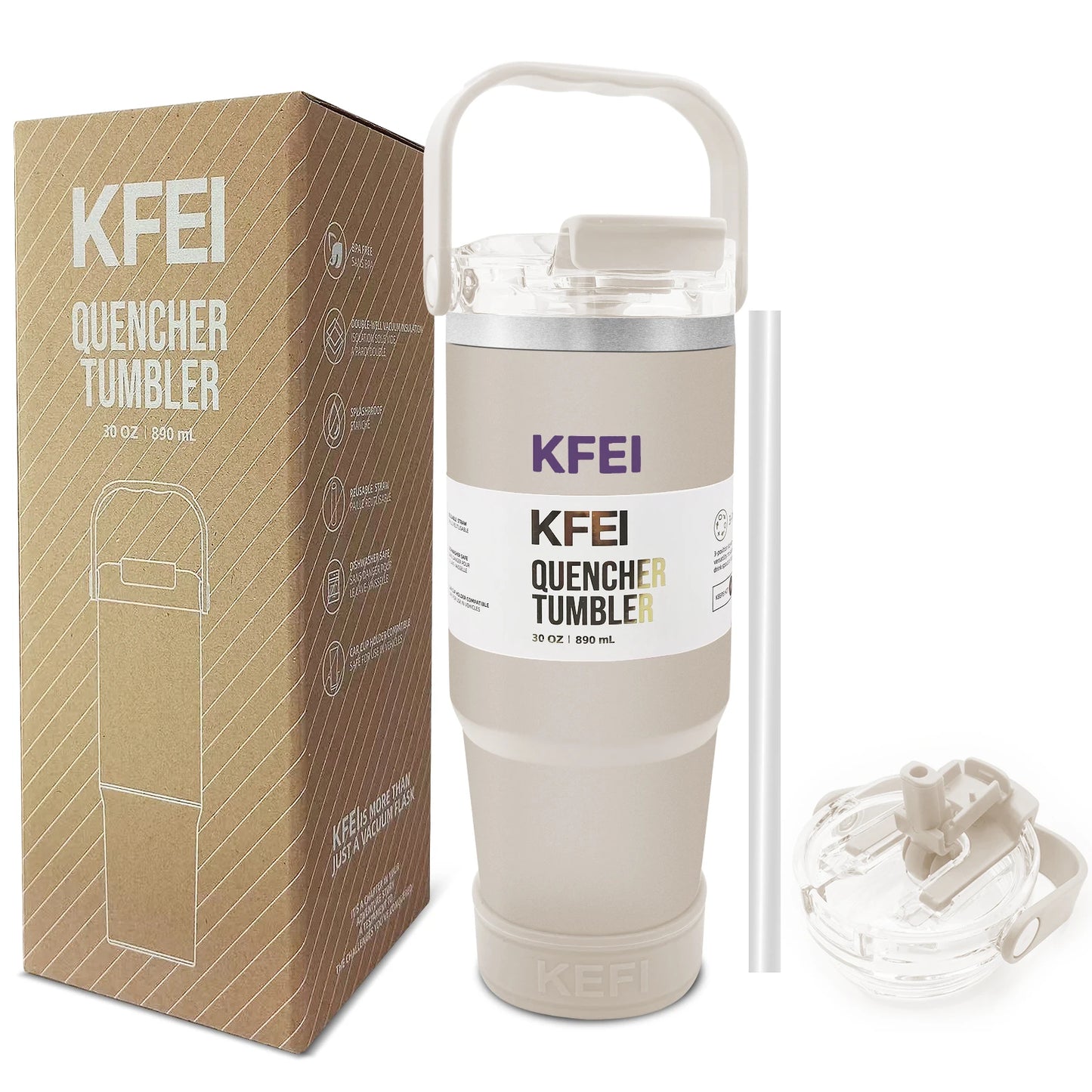 Double Wall Stainless Tumbler With Lid And Straw Vacuum Insulated