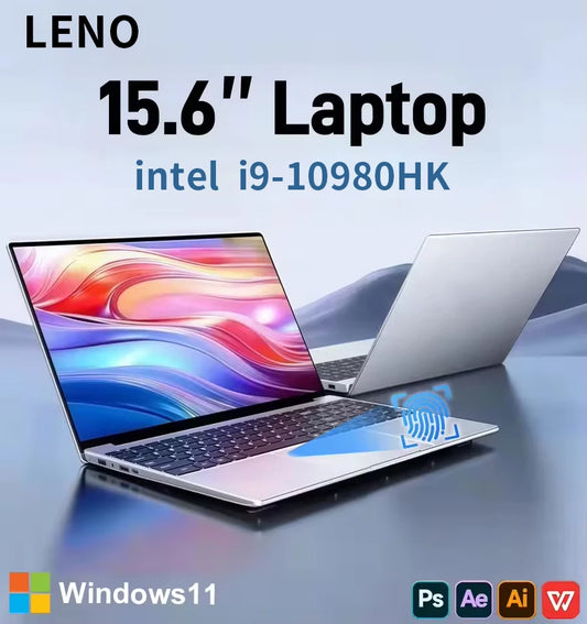 LENO Ultra Slim 15.6" Gaming Laptop Intel Core i9-10980H 32GB RAM 2TB SSD 1920x1080 Windows 11 Office Study Home Use New Model