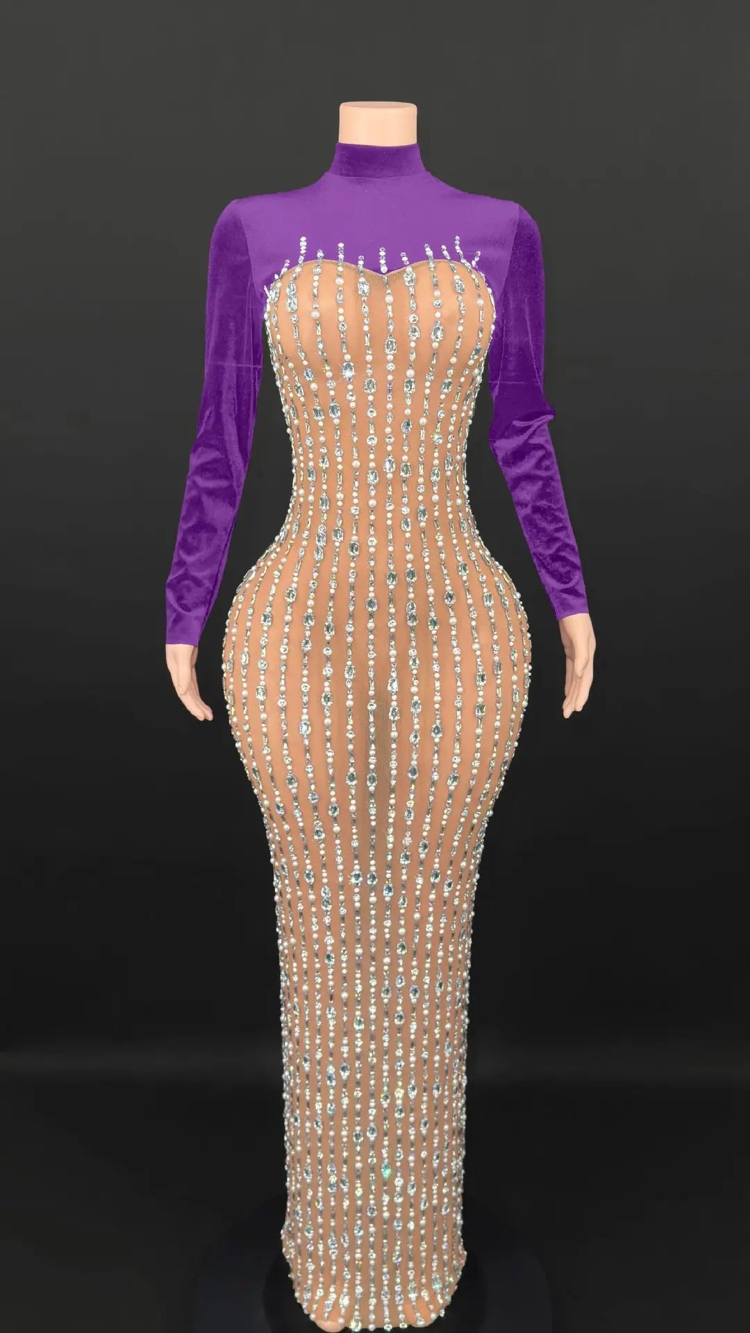 2026 Summer High-Neck Fitted Slim Long Dress Women