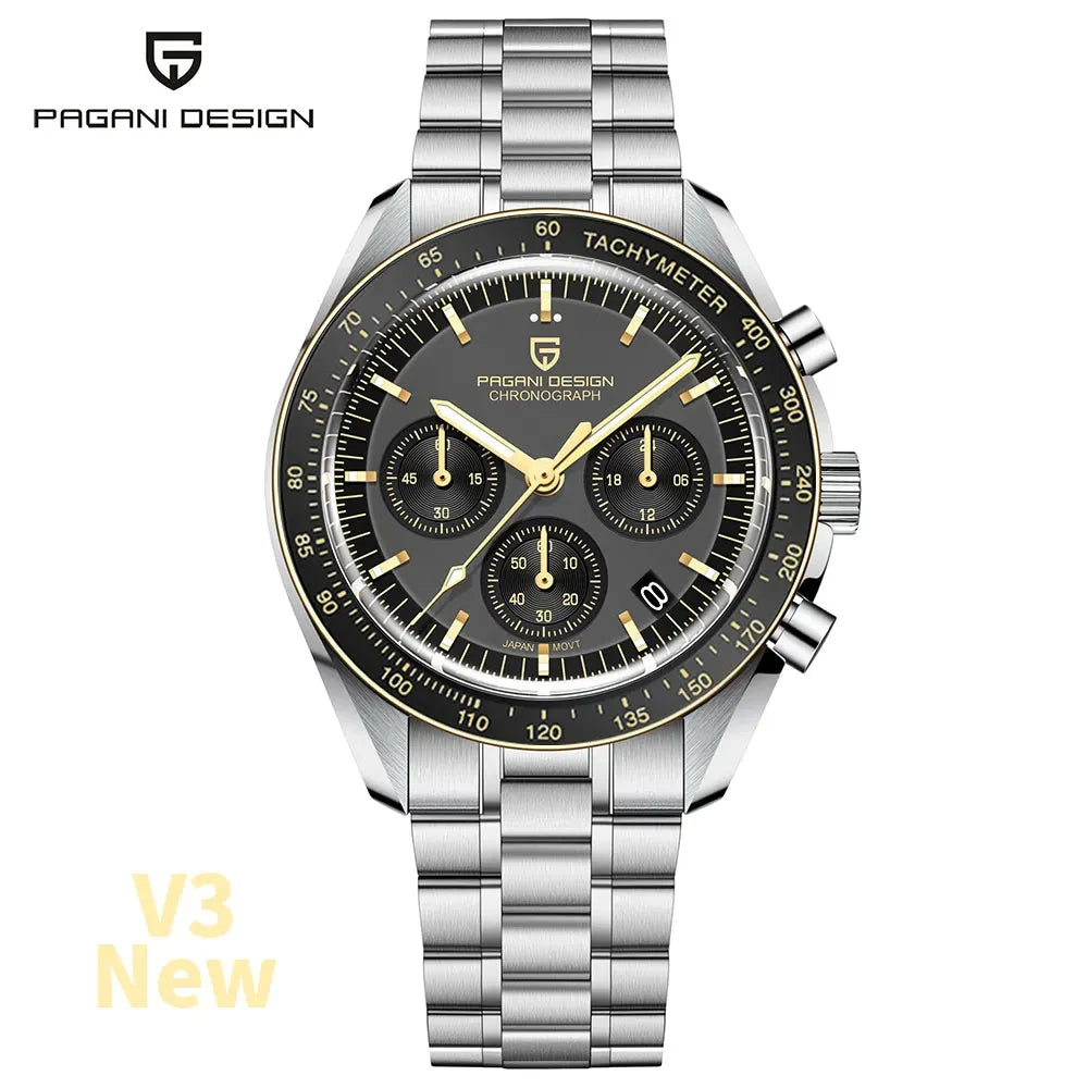 Pagani Design Moon Watch Retro Luxury Quartz For Men