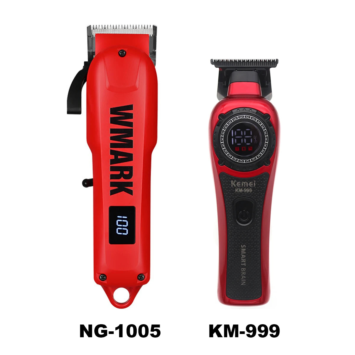 WMARK 1005 Professional Hair Clipper LED Display Low Noise Cordless USB Hair Cutting Machine Barber Shop Tools for Men's Haircut