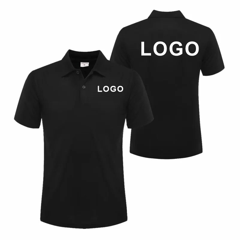 Custom Logo Breathable Polo Shirt With Embroidery For Work Uniform