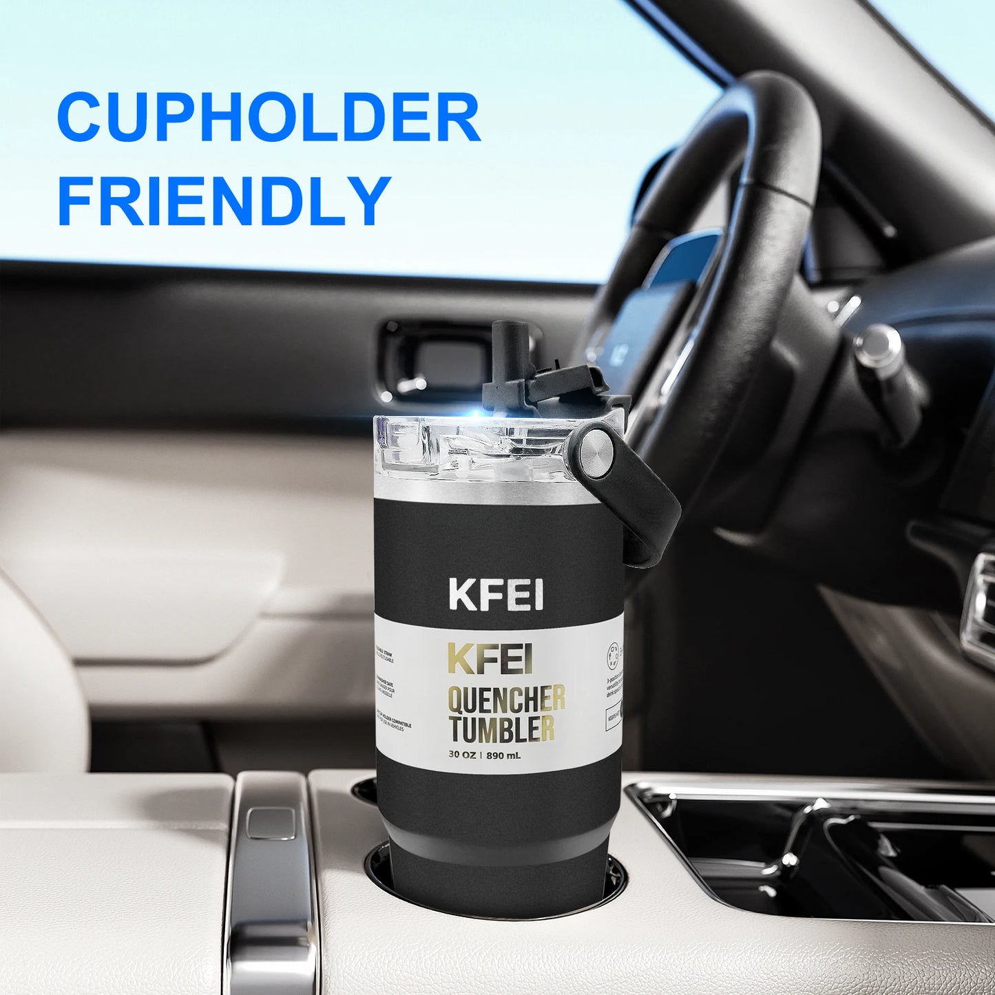 Double Wall Stainless Tumbler With Lid And Straw Vacuum Insulated