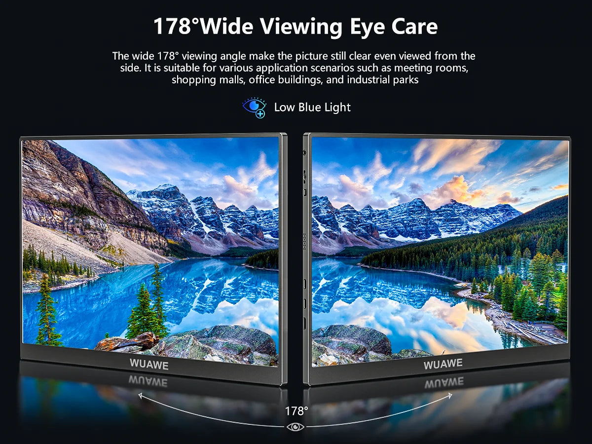 Christmas Gifts 16 inch 60HZ Gaming Portable Monitor for Laptop, 1200P Display LCD FHD External Second Computer Screen for Phone