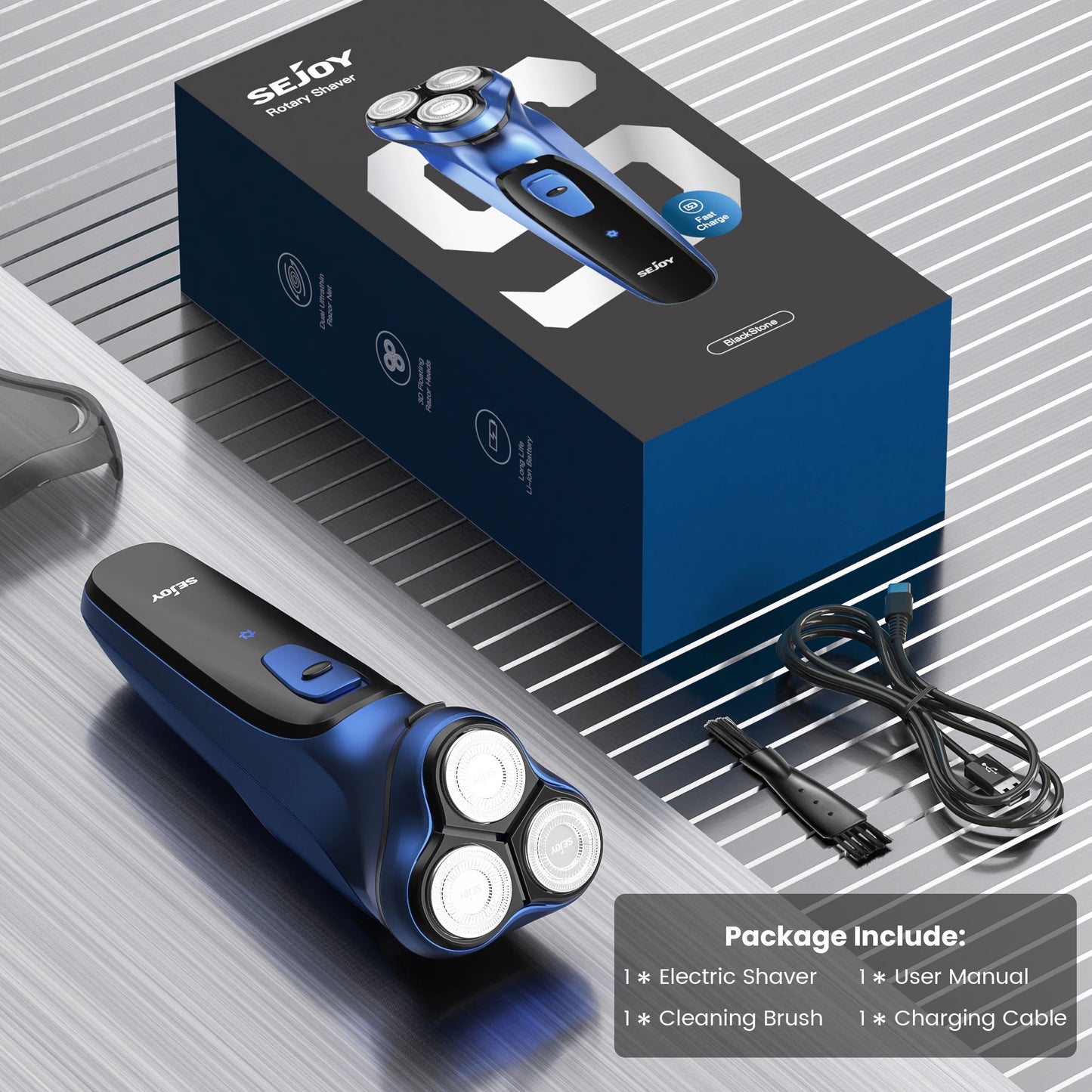 SEJOY BLASTO1 Electric Shaver For Men With Triple Floating Head
