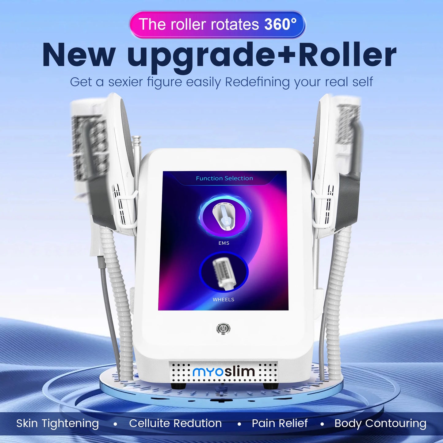 Emszero-slimming massage for cellulite, body facial treatment, 360-degree vibration therapy, ball roller int