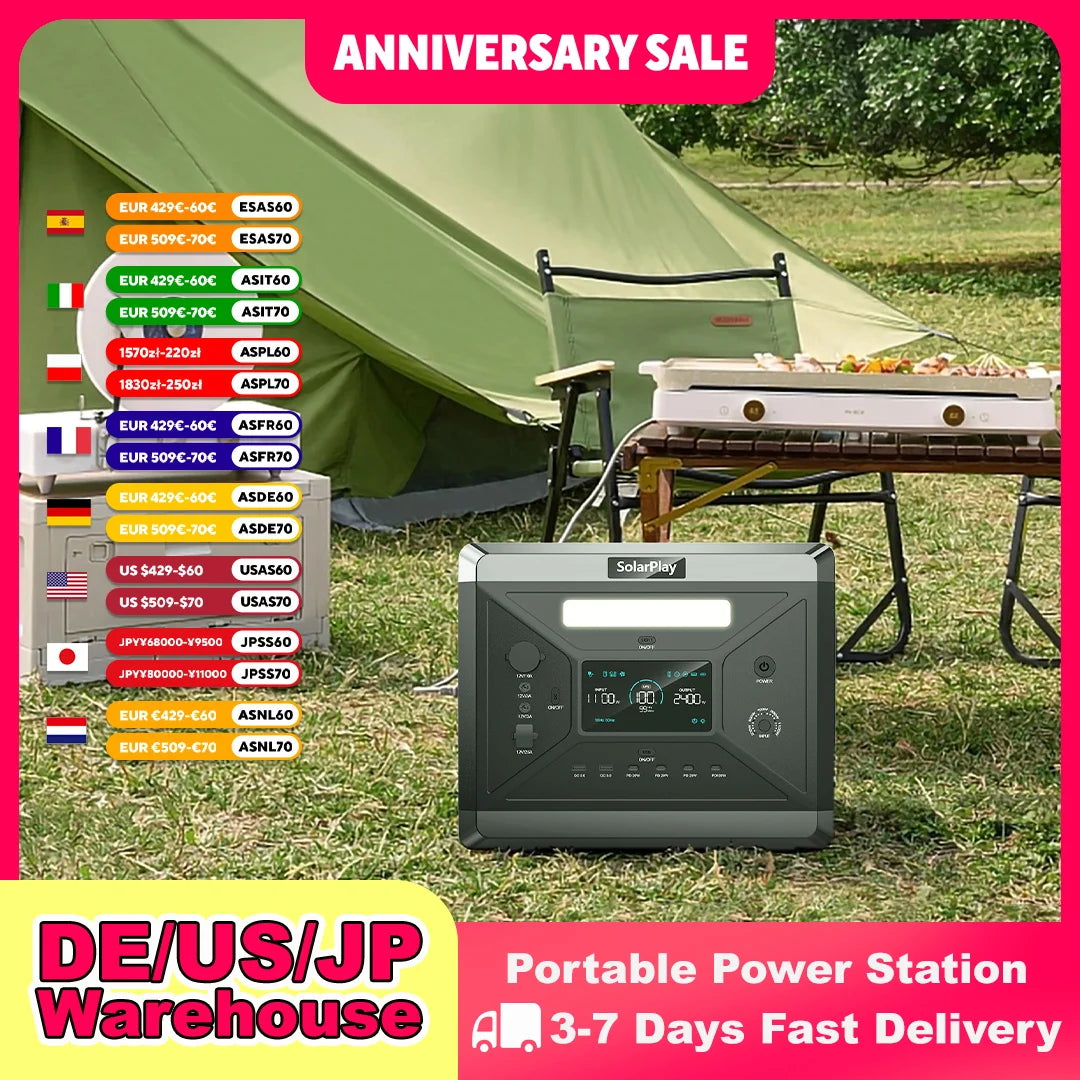 Solarplay Q2501 Portable Power Station 2160Wh LiFePO4 Generator