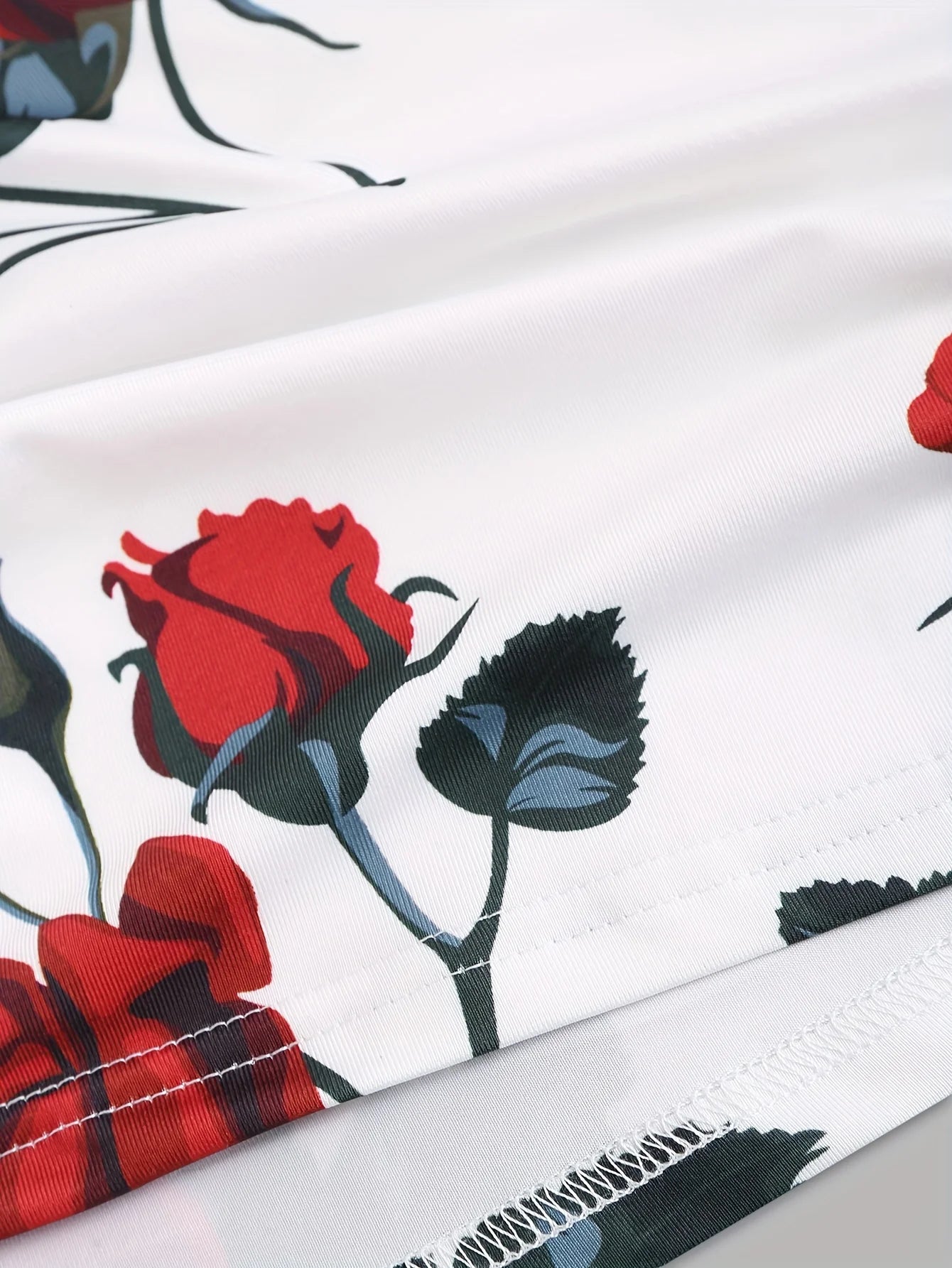 2024 spring and summer Europe and the United States new women's rose print pleated suspenders butterfly lace cross vest.