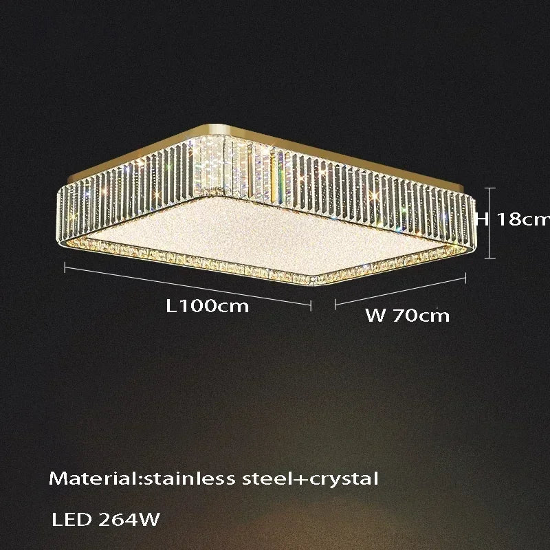 Light Luxury Crystal Ceiling Lamp Villa Bedroom Ceiling Light Babysbreath  for Living Room Dining Room Kitchen Home Decoration