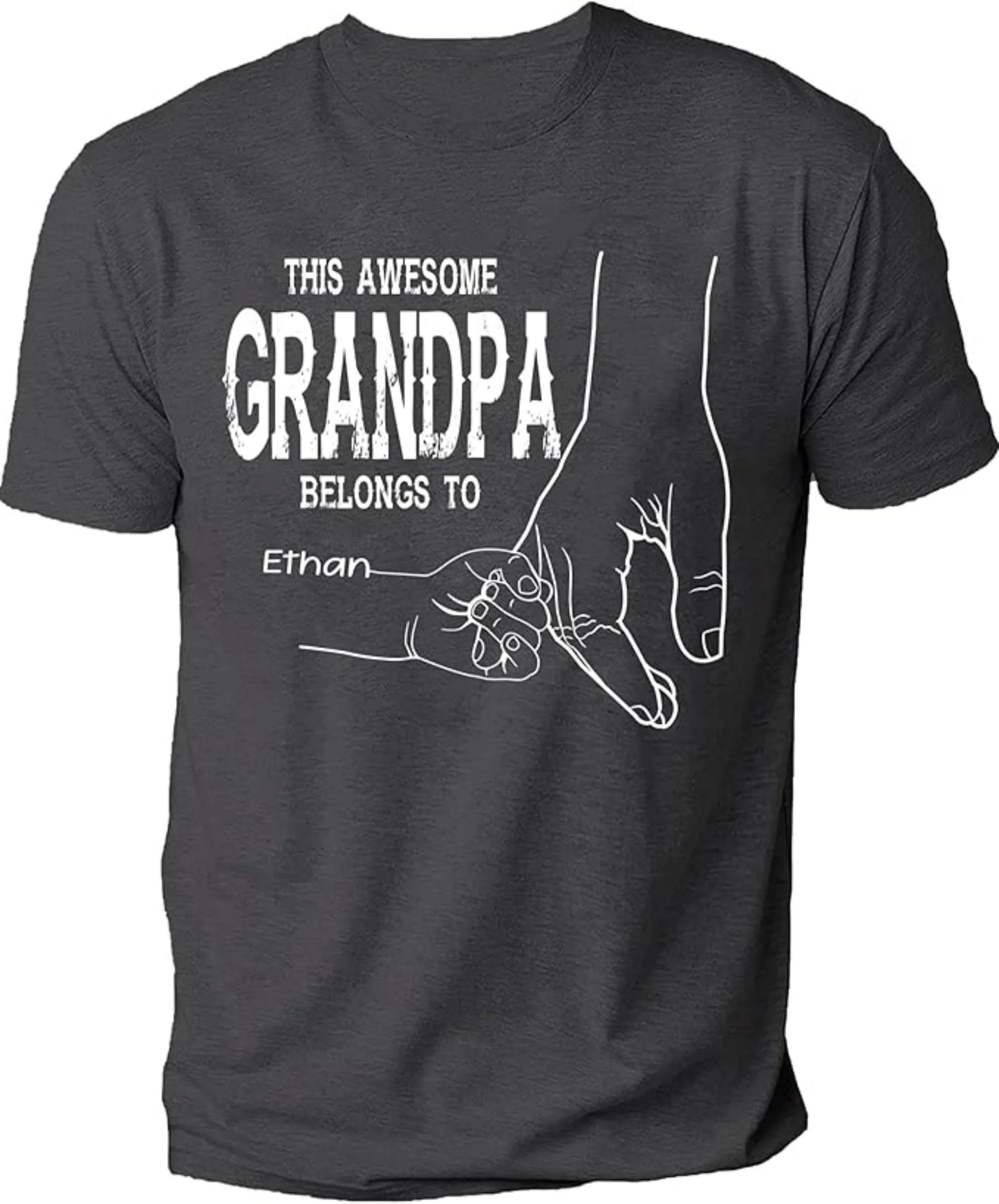 Best Grandpa Dad Ever Shirt Custom Fist Bump Kid Name