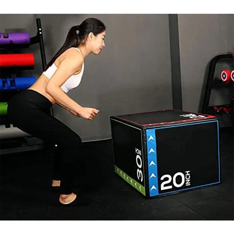 BalanceFrom 3-in-1 Foam Plyometric Jump Box for Home Gym with Multiple Height Options – Versatile Plyo with Non-Slip Surface