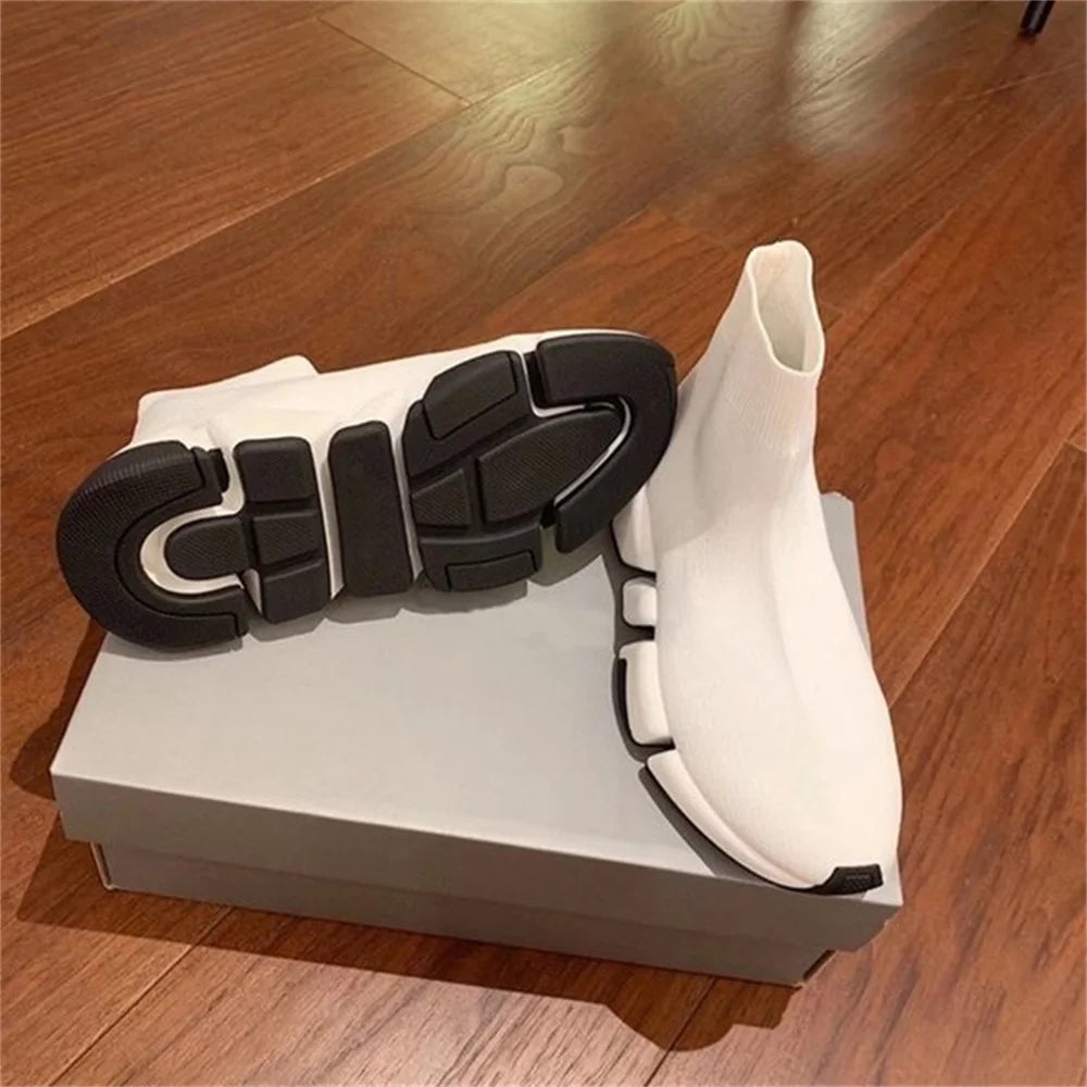 High Top Breathable Sock Sneakers Platform Shoes For Men And Women