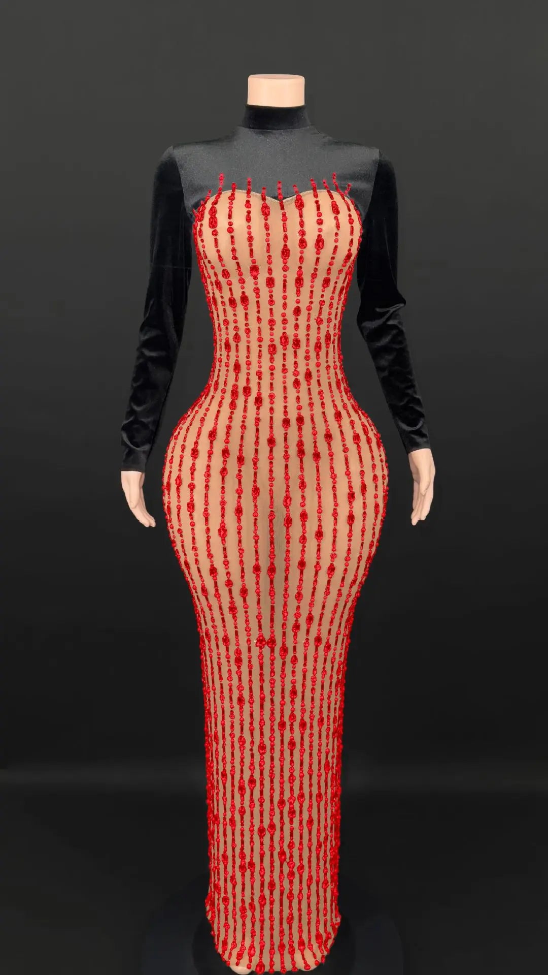 2026 Summer High-Neck Fitted Slim Long Dress Women