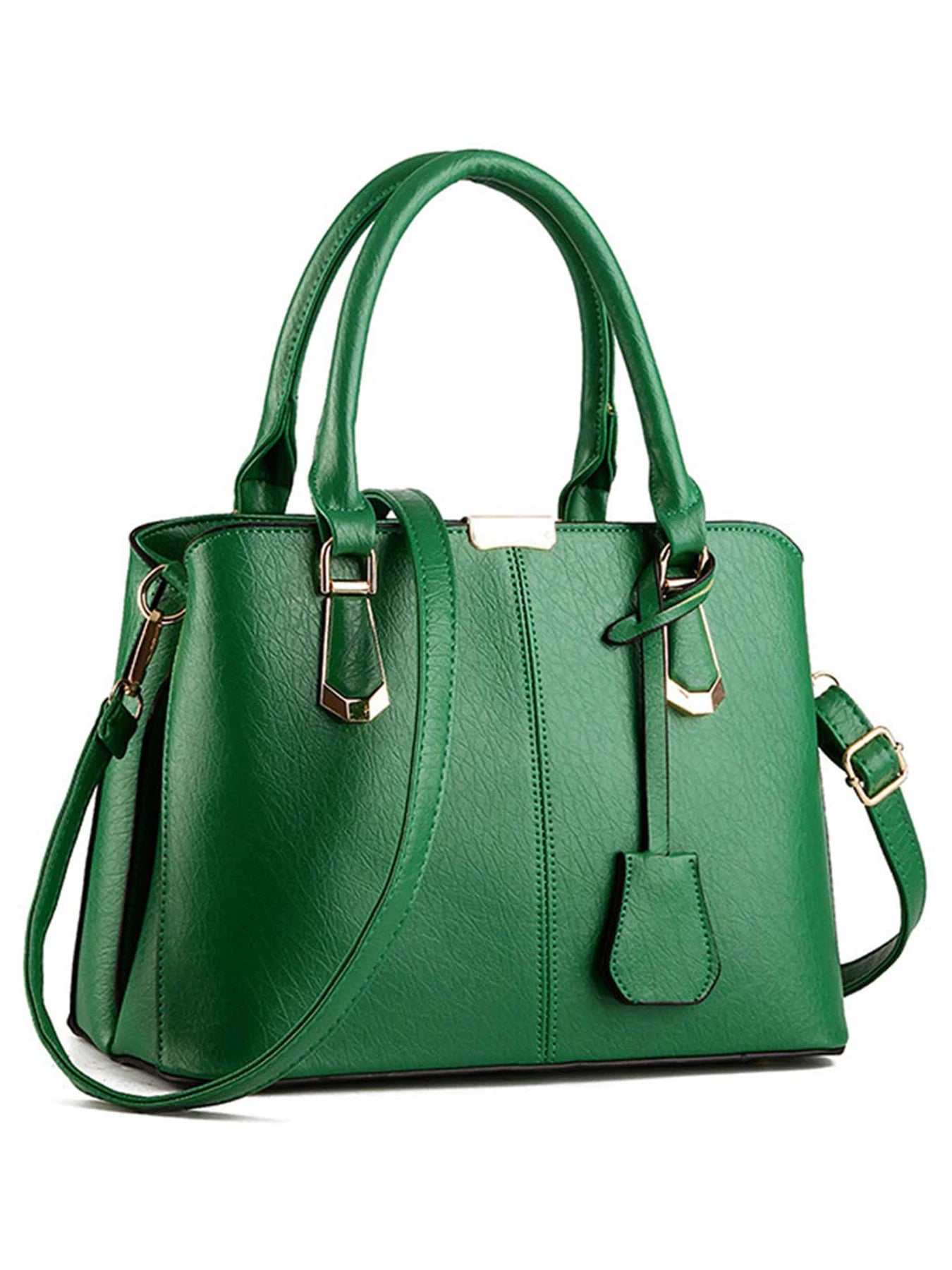 Women's PU Leather Handbag Satchel Shoulder Bag With Adjustable Handle