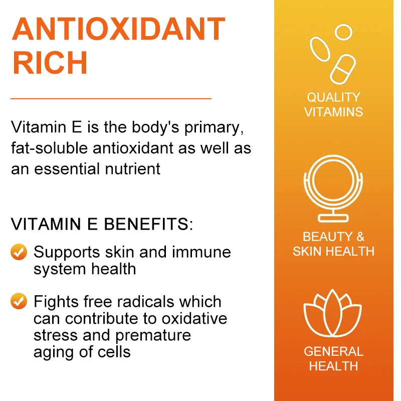 Mulittea Vitamin E Capsules For Blood Circulation And Skin Brightening