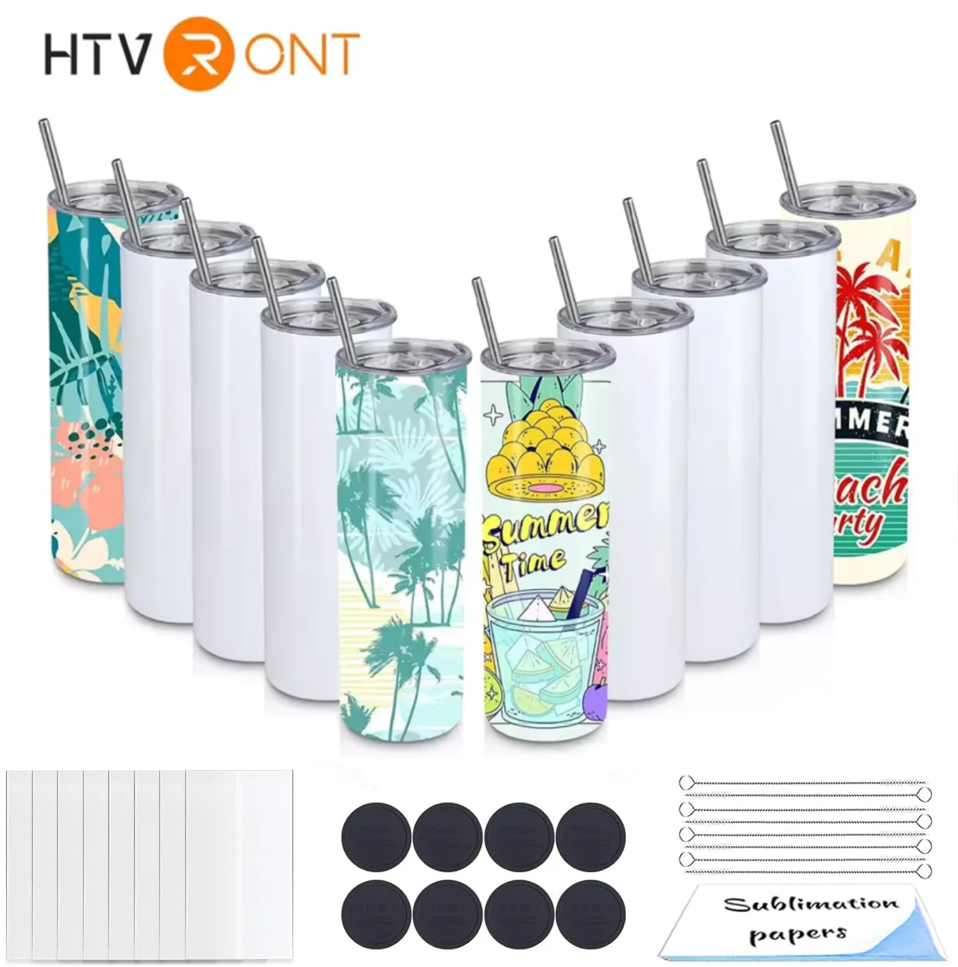 Sublimation Tumbler Blanks Skinny Straight Stainless Steel Insulated Bulk