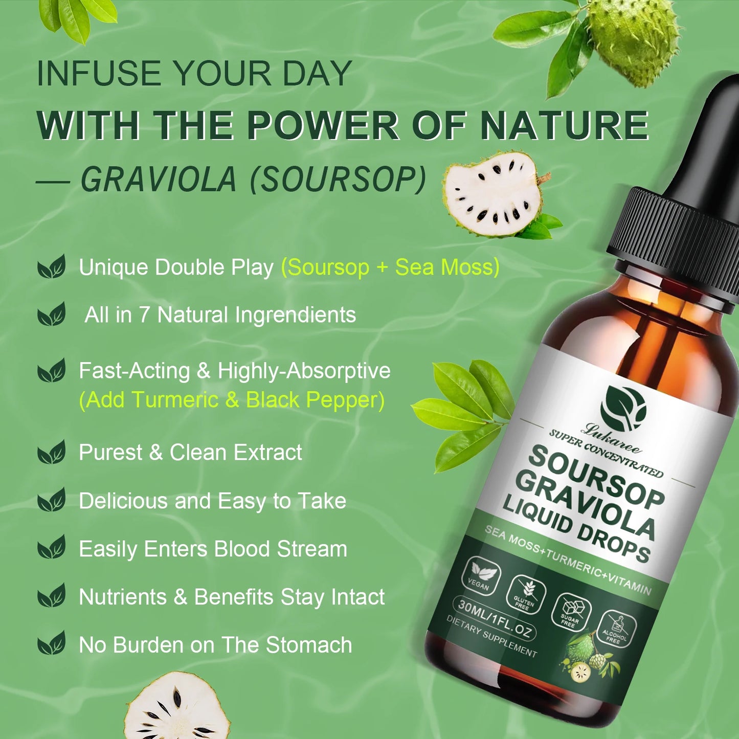 Beworths Soursop Graviola Extract Drops For Immunity And Digestion