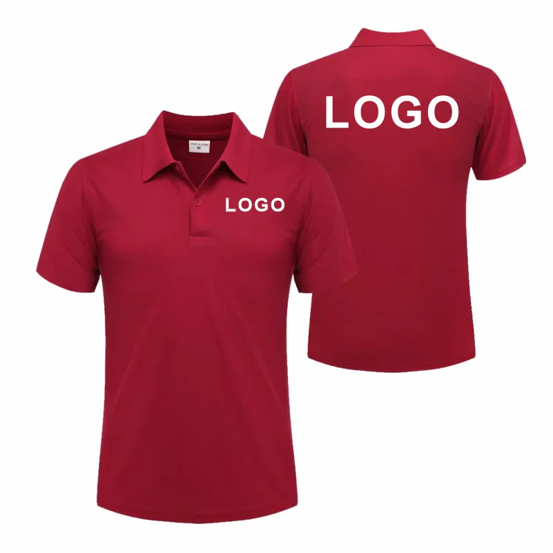 Custom Logo Breathable Polo Shirt With Embroidery For Work Uniform