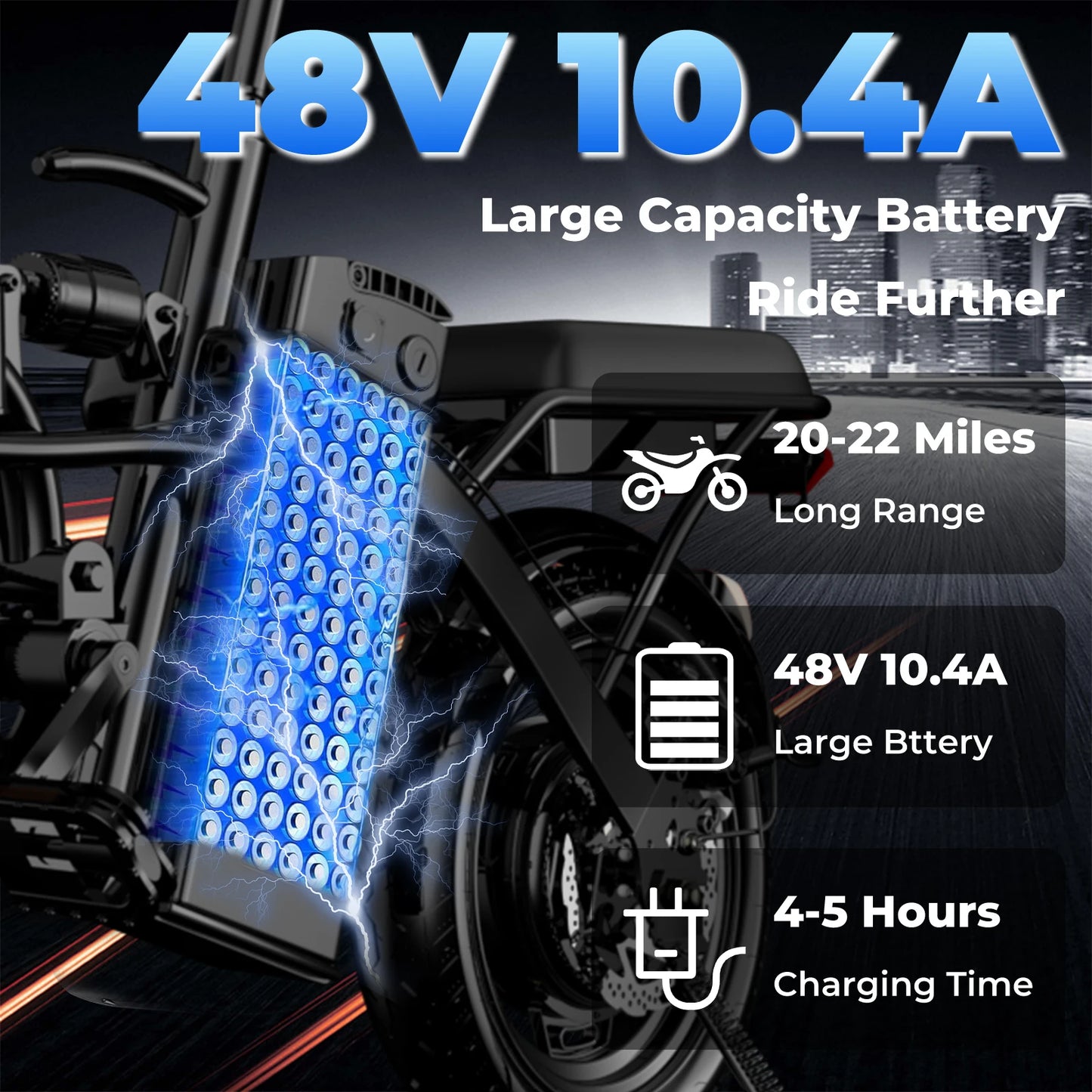 LELEKUAI 500W Foldable Electric Bike With Removable 48V Battery